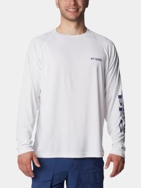 Columbia Terminal Tackle LS Shirt férfi hosszú ujjú sport póló fehér színben 1