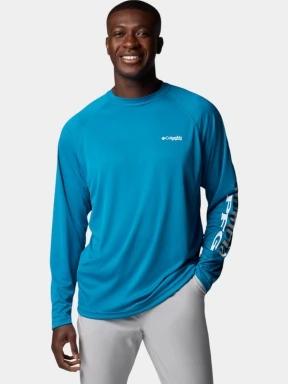 Columbia Terminal Tackle LS Shirt férfi hosszú ujjú sport póló kék színben 1