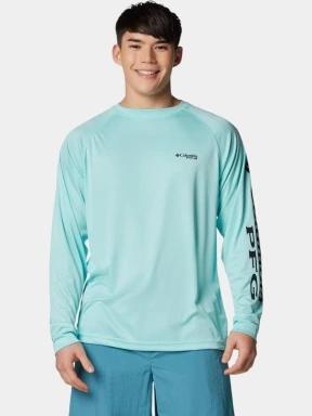 Columbia Terminal Tackle LS Shirt férfi hosszú ujjú sport póló zöld színben 1