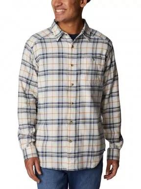 Columbia Cornell Woods Flannel Long Sleeve Shirt férfi hosszú ujjú ing homok színben 1