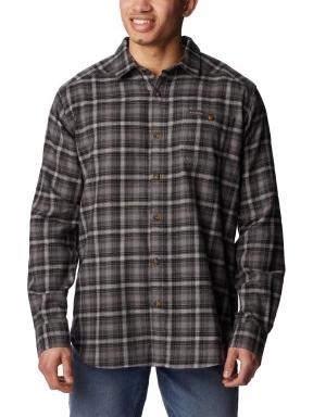 Columbia Cornell Woods Flannel Long Sleeve Shirt férfi hosszú ujjú ing szürke színben 1