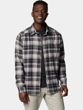 Columbia Cornell Woods Flannel Long Sleeve Shirt férfi hosszú ujjú ing szürke színben 1