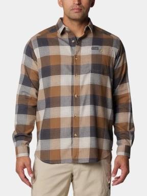 Columbia Cornell Woods Flannel Long Sleeve Shirt férfi hosszú ujjú ing homok színben 1
