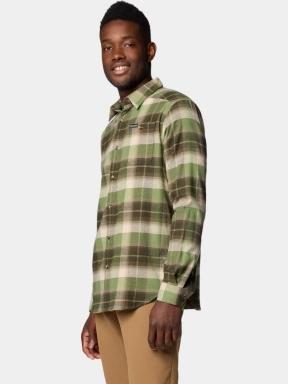 Columbia Cornell Woods Flannel Long Sleeve Shirt férfi hosszú ujjú ing zöld színben 3