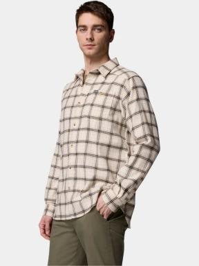 Columbia Cornell Woods Flannel Long Sleeve Shirt férfi hosszú ujjú ing homok színben 3