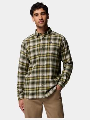 Columbia Cornell Woods Flannel Long Sleeve Shirt férfi hosszú ujjú ing zöld színben 1