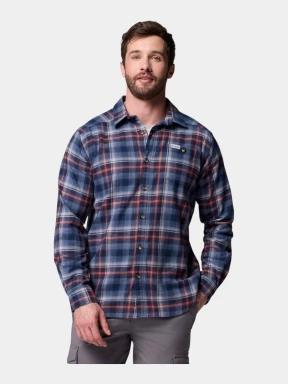 Columbia Cornell Woods Flannel Long Sleeve Shirt férfi hosszú ujjú ing kék színben 1