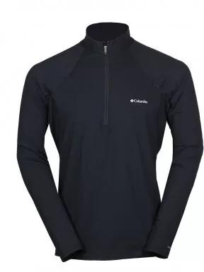 Columbia Midweight Stretch Long Sleeve Half Zip férfi aláöltöző felső fekete színben 1
