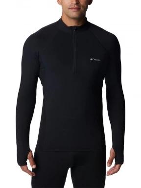 Columbia Midweight Stretch Long Sleeve Half Zip férfi aláöltöző felső fekete színben 1
