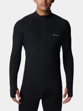 Columbia Midweight Stretch Long Sleeve Half Zip férfi aláöltöző felső fekete színben 1