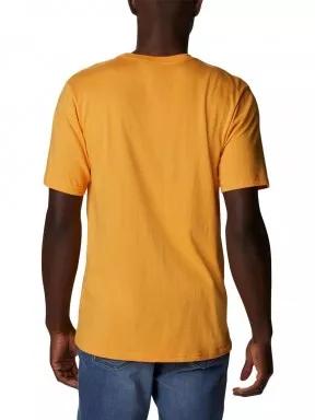 Columbia Csc Basic Logo Short Sleeve férfi rövid ujjú póló narancssárga színben 3