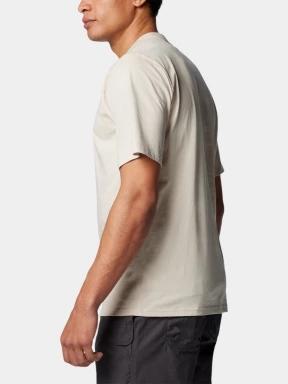 Columbia Csc Basic Logo Short Sleeve Shirt férfi rövid ujjú póló homok színben 3