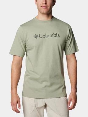 Columbia CSC Basic Logo Short Sleeve Shirt férfi rövid ujjú póló zöld színben 1