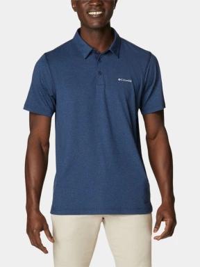 Columbia Tech Trail Polo férfi galléros póló kék színben 1