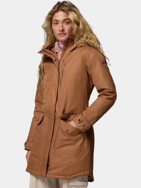 Columbia Suttle Mountain Long Insulated Jacket női télikabát barna színben 3