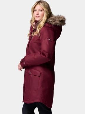Columbia Suttle Mountain Long Insulated Jacket női télikabát piros színben 3