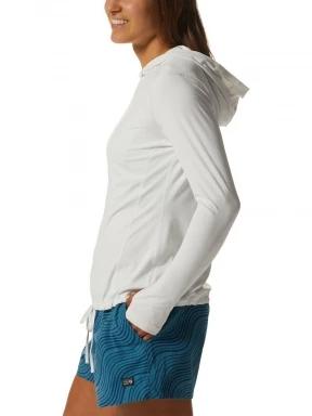 Mountain Hardwear Crater Lake Long Sleeve Hoody női kapucnis pulóver szürke színben 3