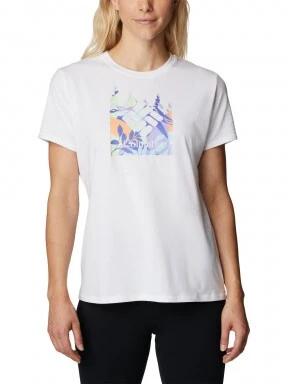 Columbia Sun Trek Ss Graphic Tee női rövid ujjú sport póló fehér színben 1