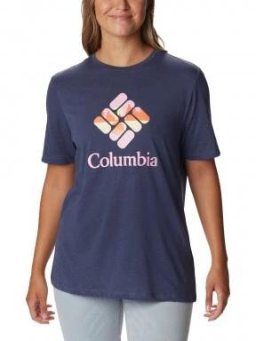 Columbia Bluebird Day Relaxed Crew Neck női rövid ujjú póló kék színben 1