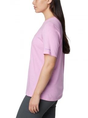 Columbia Bluebird Day Relaxed Crew Neck női rövid ujjú póló rózsaszín színben 3