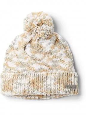 Columbia Bundle Up Beanie női bojtos sapka homok színben 1