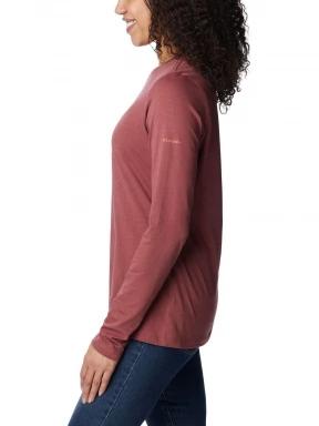 Columbia Hidden Haven Long Sleeve Tee női hosszú ujjú póló piros színben 3
