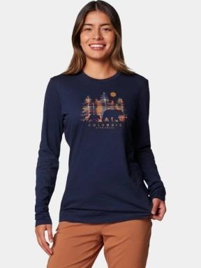 Columbia Hidden Haven Long Sleeve Tee női hosszú ujjú póló kék színben 1