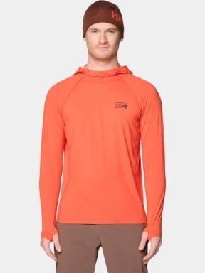 Mountain Hardwear Crater Lake Long Sleeve Hoody férfi hosszú ujjú sport póló piros színben 1