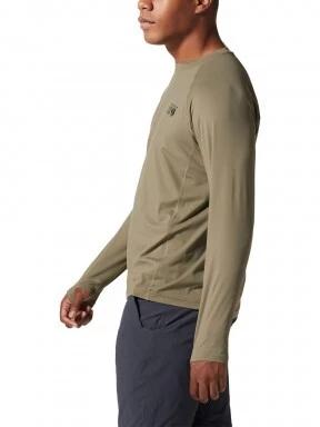 Mountain Hardwear Crater Lake Long Sleeve Crew férfi hosszú ujjú sport póló zöld színben 3