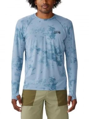 Mountain Hardwear Crater Lake Long Sleeve Crew férfi hosszú ujjú póló világoskék színben 1