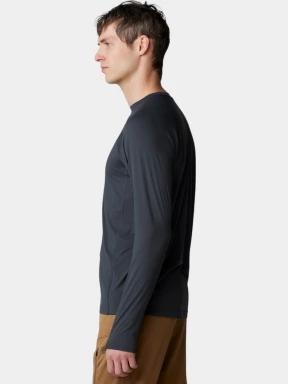 Mountain Hardwear Crater Lake Long Sleeve Crew férfi hosszú ujjú sport póló fekete színben 3