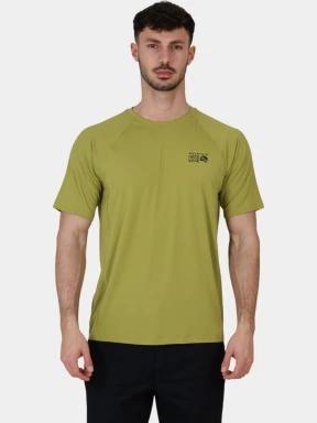 Mountain Hardwear Crater Lake Short Sleeve férfi rövid ujjú sport póló zöld színben 1