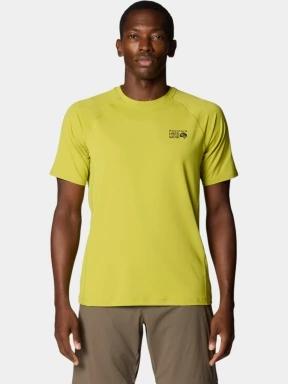 Mountain Hardwear Crater Lake Short Sleeve férfi rövid ujjú sport póló zöld színben 1