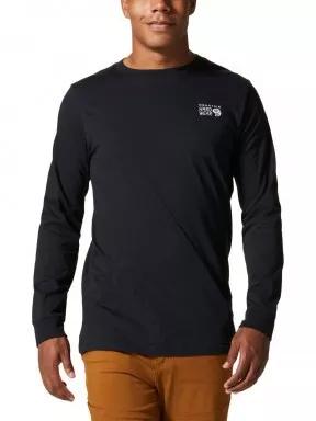 Mountain Hardwear MHW Back Logo Long Sleeve férfi hosszú ujjú póló fekete színben 1