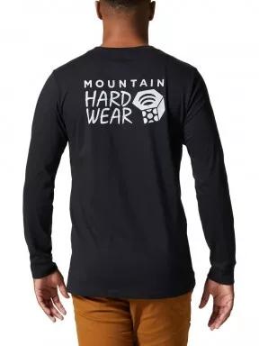 Mountain Hardwear MHW Back Logo Long Sleeve férfi hosszú ujjú póló fekete színben 3