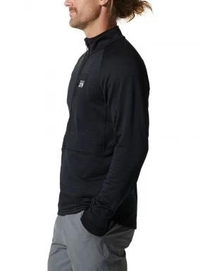 Mountain Hardwear Polartec Power Grid Half Zip Jacket férfi polár pulóver fekete színben 3