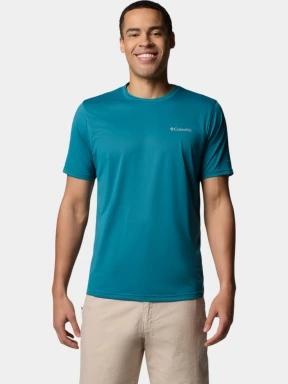 Columbia Columbia Hike Crew férfi rövid ujjú sport póló zöld színben 1