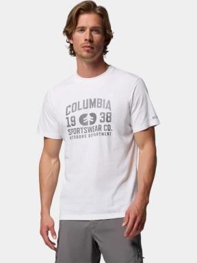 Columbia CSC Seasonal Logo Tee férfi rövid ujjú póló fehér színben 1