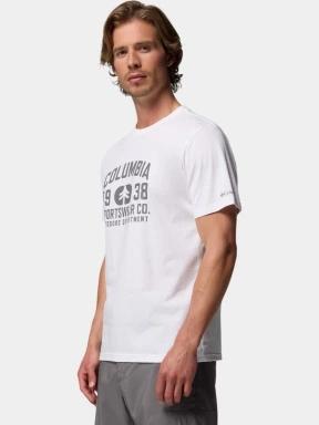 Columbia CSC Seasonal Logo Tee férfi rövid ujjú póló fehér színben 3