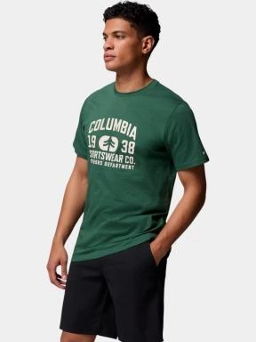 Columbia CSC Seasonal Logo Tee férfi rövid ujjú póló zöld színben 3