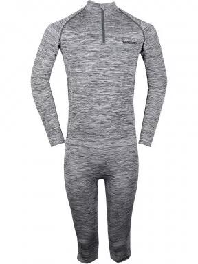 Fundango SEAMLESS HALFZIP Baselayer Set férfi aláöltöző felső szürke színben 1