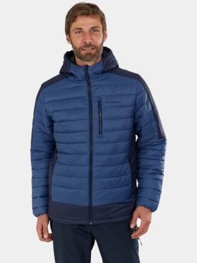 Fundango Matt Hooded Jacket férfi steppelt átmeneti kabát kék színben 1