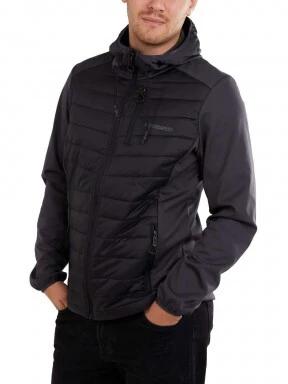 Fundango Vermont Hybrid Jacket férfi softshell kabát fekete színben 1
