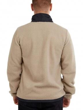 Fundango Haven Hybrid Jacket férfi polár pulóver homok színben 3