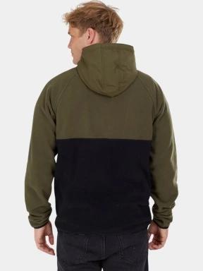 Fundango Carlos Fleece Pullover férfi kapucnis pulóver zöld színben 3
