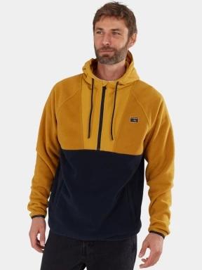 Fundango Carlos Fleece Pullover férfi kapucnis pulóver sárga színben 1
