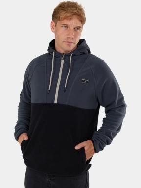 Fundango Carlos Fleece Pullover férfi kapucnis pulóver szürke színben 1
