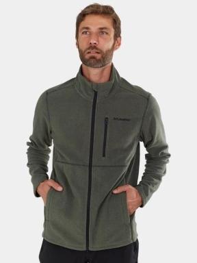 Fundango Jeffrey Fullzip Fleece férfi polár pulóver oliva színben 1