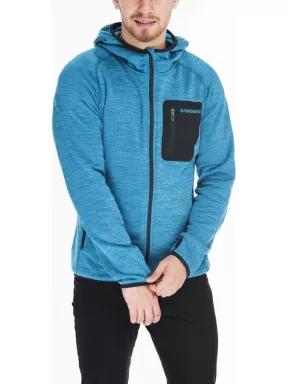 Fundango HERMON Hooded Fleece férfi polár pulóver kék színben 1