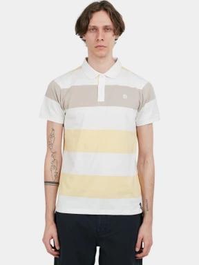 Fundango Incognito Stripe Poloshirt férfi galléros póló sárga színben 1
